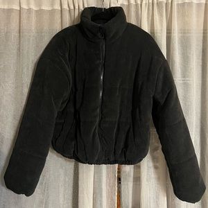 Wild Fable Black Crop Puffer Jacket